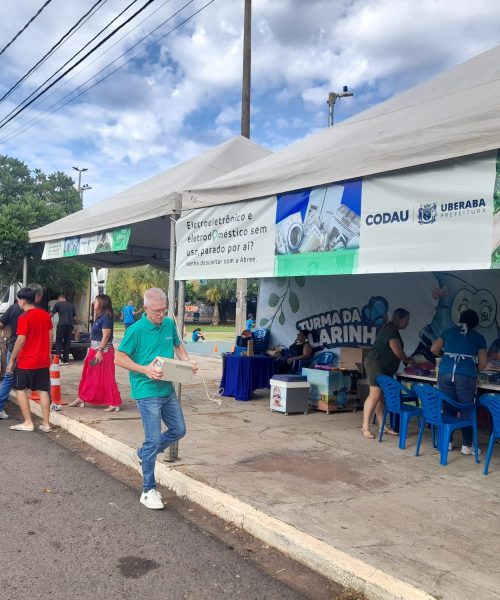 Uberaba (MG) recebe drive-thru para descarte de eletroeletrônicos e eletrodomésticos para reciclagem
